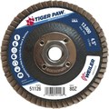 Weiler 4-1/2" Tiger Paw Abrasive Flap Disc, Conical (TY29), 80Z, 5/8"-11 UNC 51126